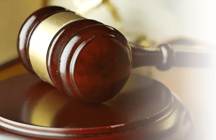 Judge’s gavel on a sound block